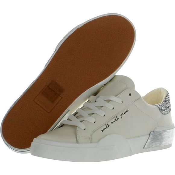 Dolce Vita Womens Zina Silver Leather Casual and Fashion Sneakers Shoes NWT - Picture 3 of 3